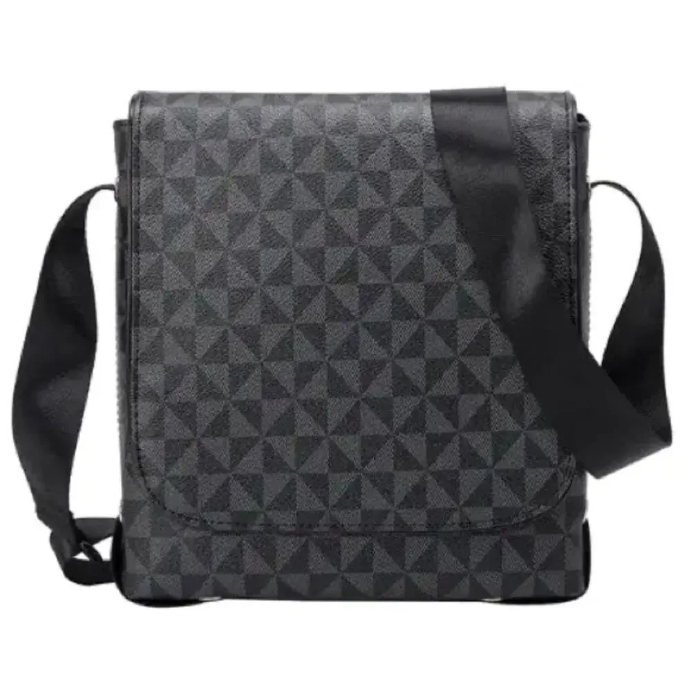 Black Gray Monogram  Shoulder Crossbody Messenger Bag
